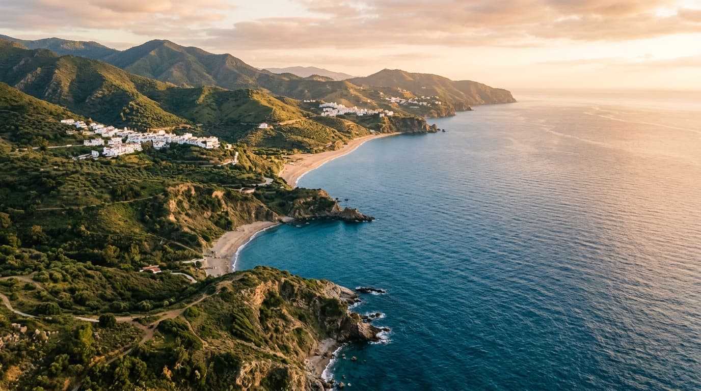 The Andalusian coastline of the Costa del Sol